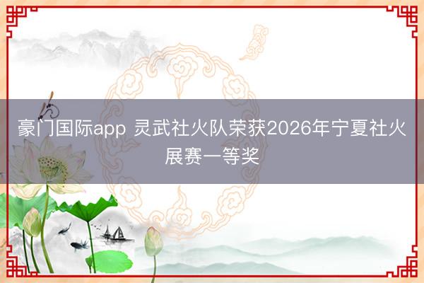豪门国际app 灵武社火队荣获2026年宁夏社火展赛一等奖